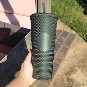 Starbucks Hunter Green Matte Soft Touch Venti Studded Tumbler